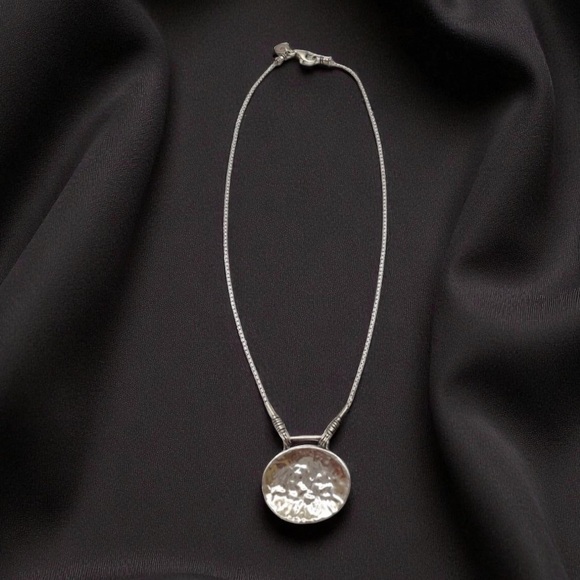 N1356 Vintage Silpada Oval 925 Sterling Silver Pendant Necklace 'Seattle Skies’ - Picture 12 of 15